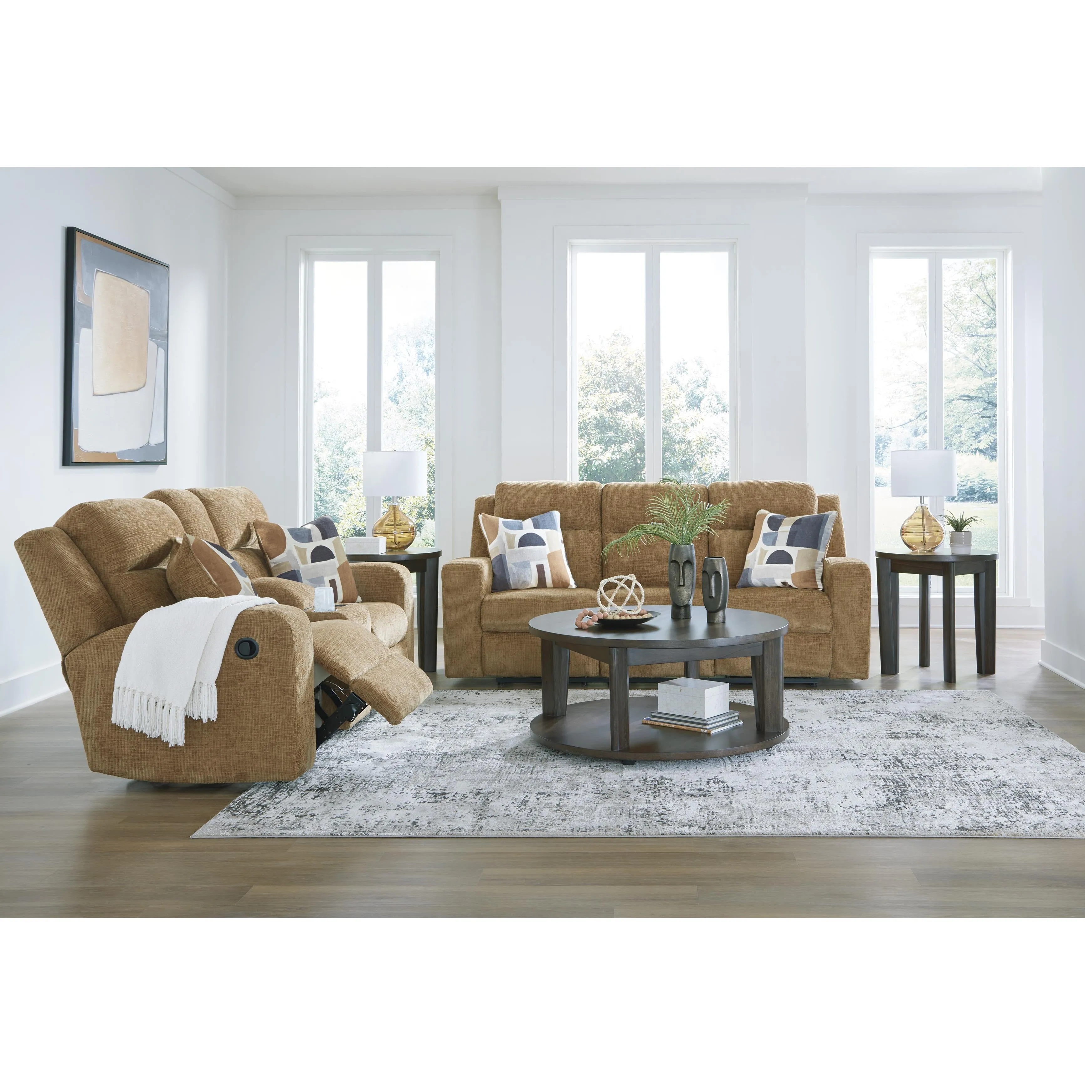 Signature Design by Ashley Kanlow Reclining Fabric Loveseat with Console 3860594