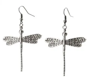 Silver Dragonfly Earrings