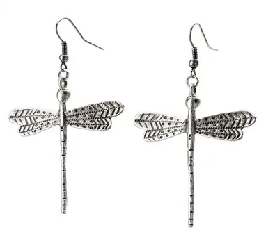 Silver Dragonfly Earrings