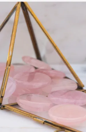 Small Rose Quartz Palm Stone