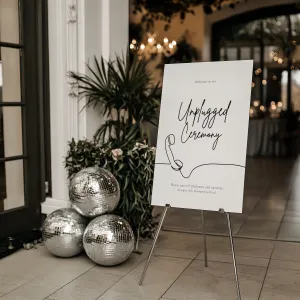 Sophisticated Unplugged Ceremony Sign