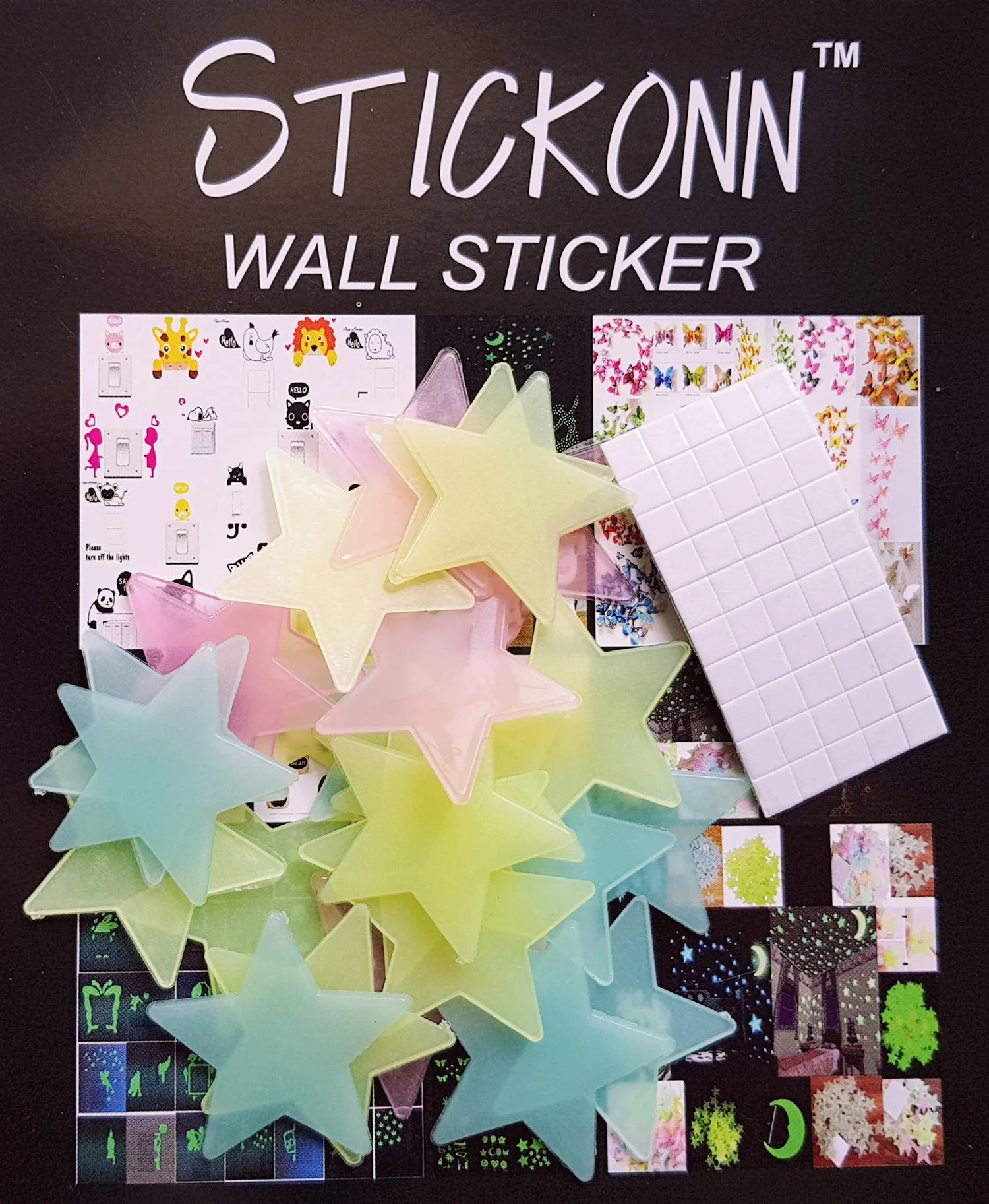 Stickonn Plastic romance Wall Sticker, (Multicolour)