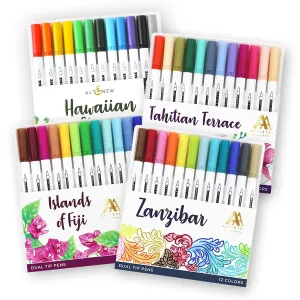 Summer Travel Dual Tip Pen Bundle