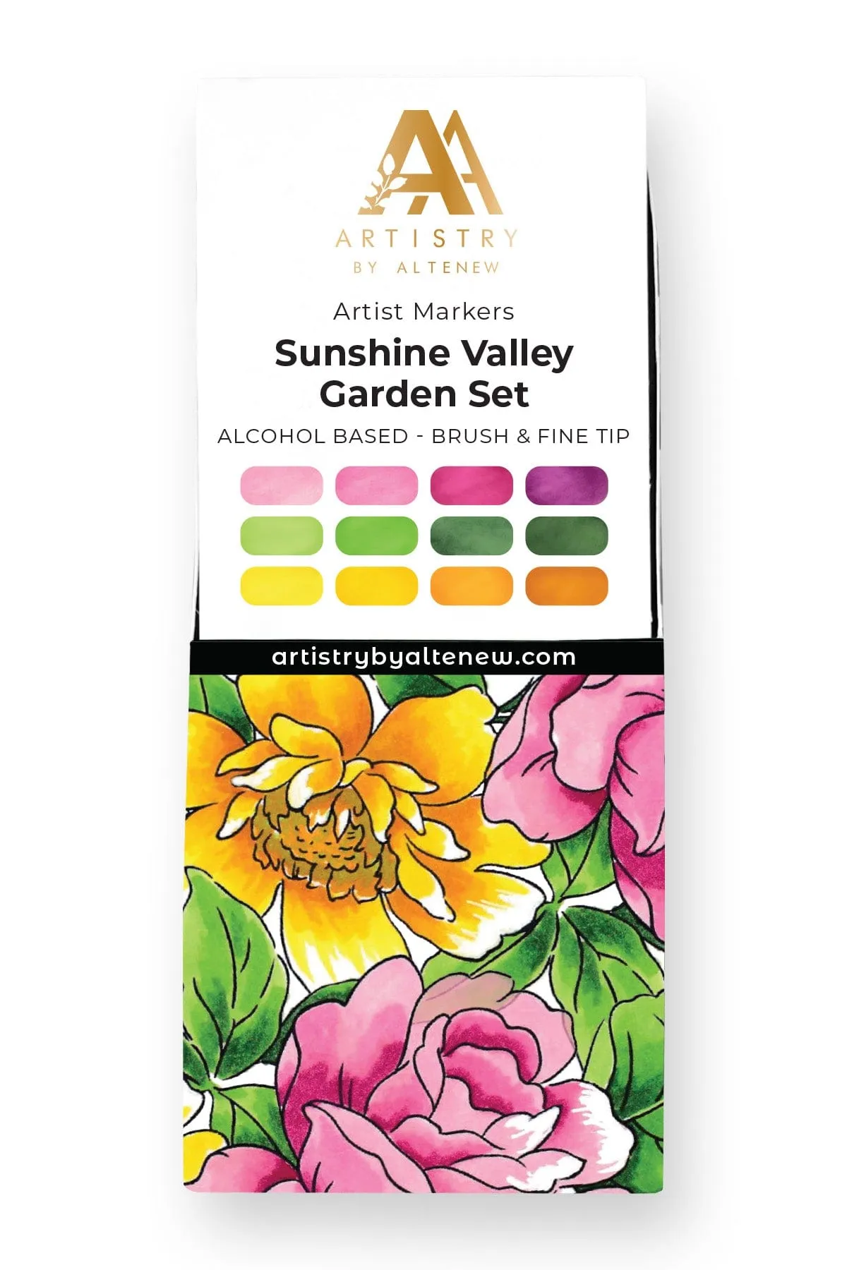 Sunshine Valley Garden Artist Alcohol Markers Set F