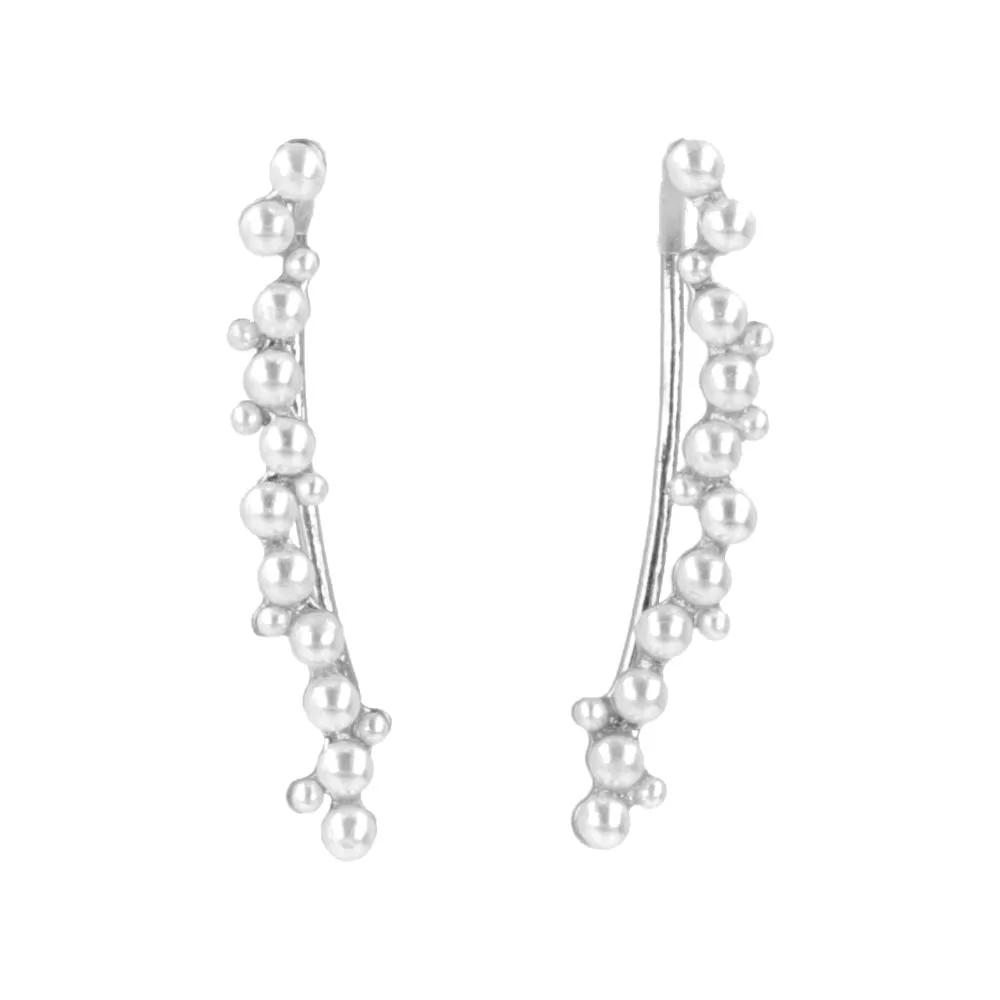 Three-Way Pearl Hook Earrings