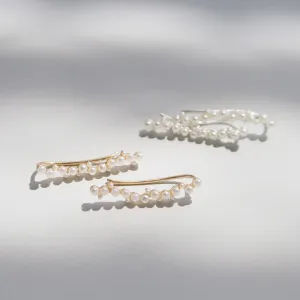 Three-Way Pearl Hook Earrings