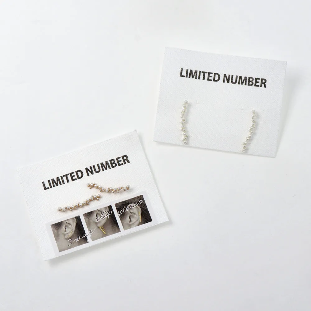 Three-Way Pearl Hook Earrings