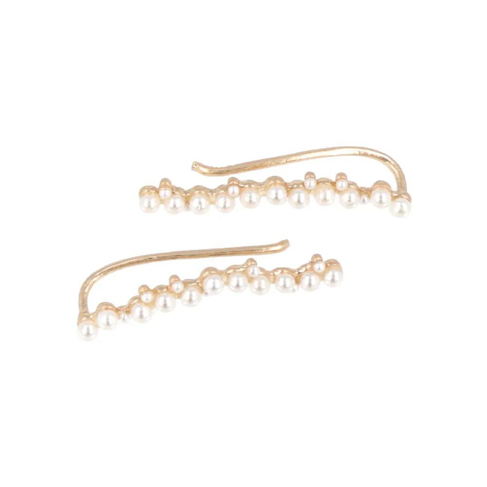 Three-Way Pearl Hook Earrings