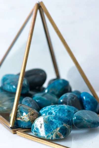 Tumbled Blue Apatite