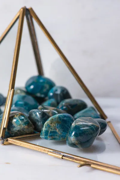 Tumbled Blue Apatite